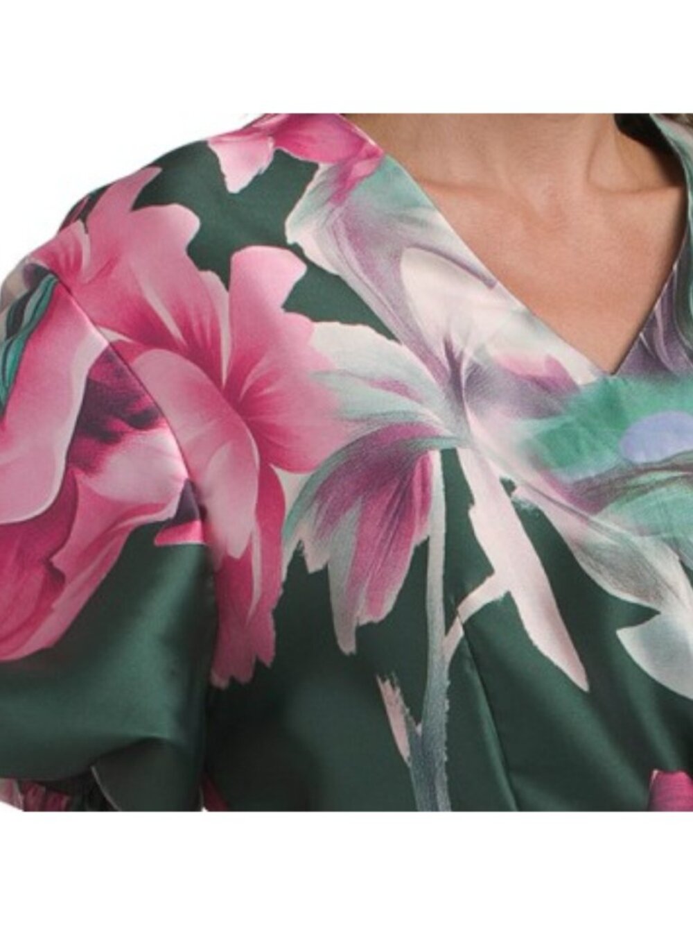 NANCY YANG Puff Sleeve Floral Dress - Picture 4 of 4